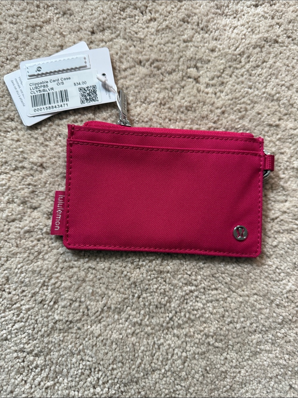 Lululemon clippable card case calypso